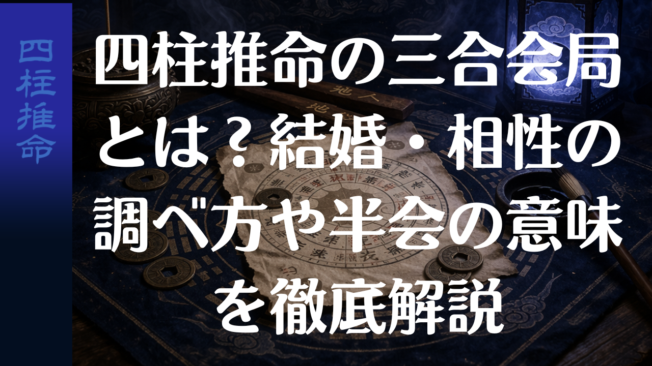四柱推命の三合会局とは?結婚・相性の調べ方や半会の意味を徹底解説