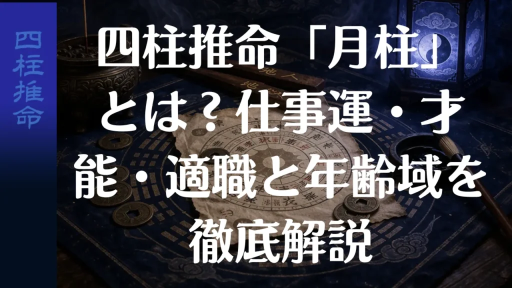 四柱推命「月柱」とは？仕事運・才能・適職と年齢域を徹底解説
