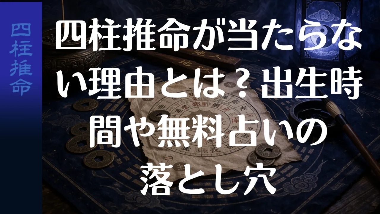 四柱推命が当たらない理由とは?出生時間や無料占いの落とし穴
