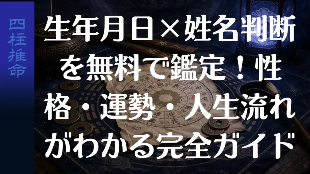生年月日×姓名判断を無料で鑑定！性格・運勢・人生の流れがわかる完全ガイド