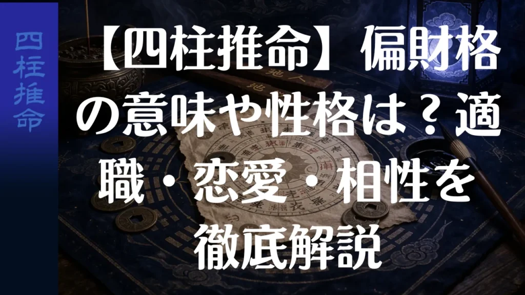 【四柱推命】偏財格の意味や性格は？適職・恋愛・相性を徹底解説