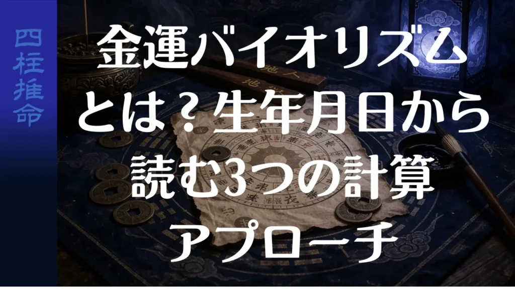 金運バイオリズムとは？生年月日から読む3つの計算アプローチ