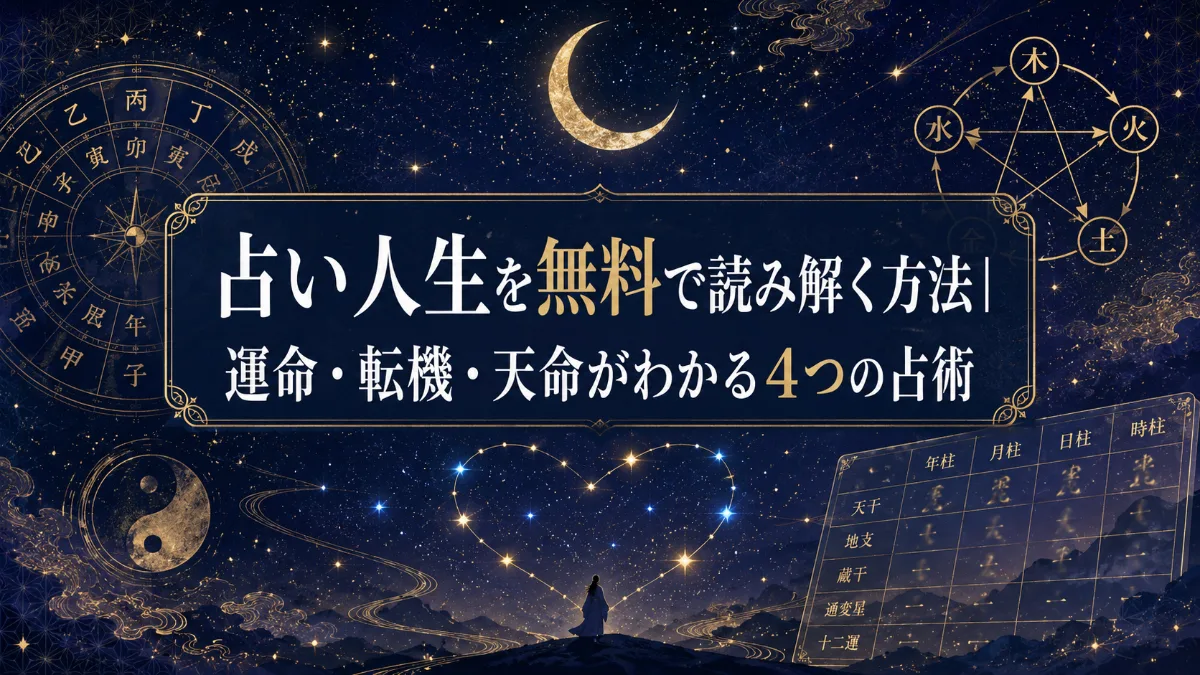 占い人生を無料で読み解く方法|運命・転機・天命がわかる4つの占術