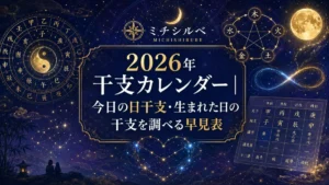 2026年干支カレンダー｜今日の日干支・生まれた日の干支を調べる早見表