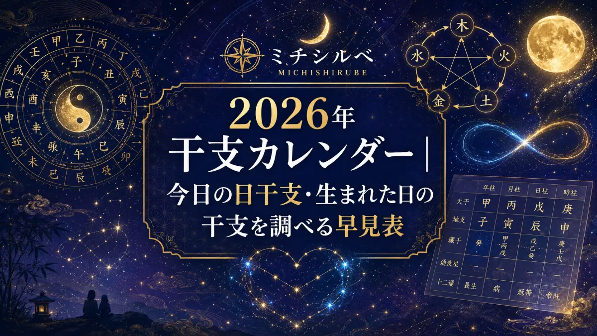 2026年干支カレンダー｜今日の日干支・生まれた日の干支を調べる早見表