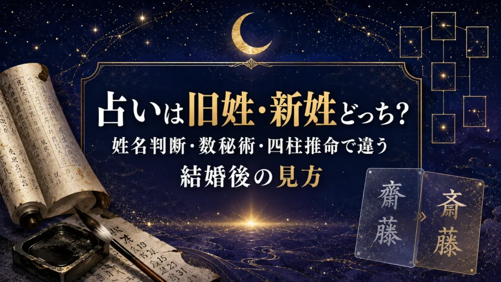 占いは旧姓・新姓どっち？姓名判断・数秘術・四柱推命で違う結婚後の見方