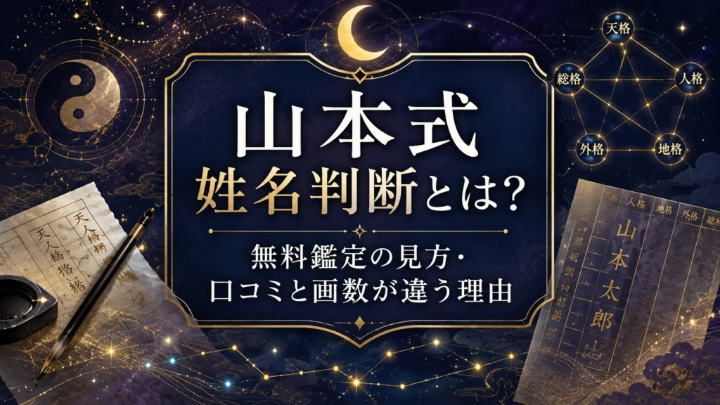 山本式姓名判断とは？無料鑑定の見方・口コミと画数が違う理由