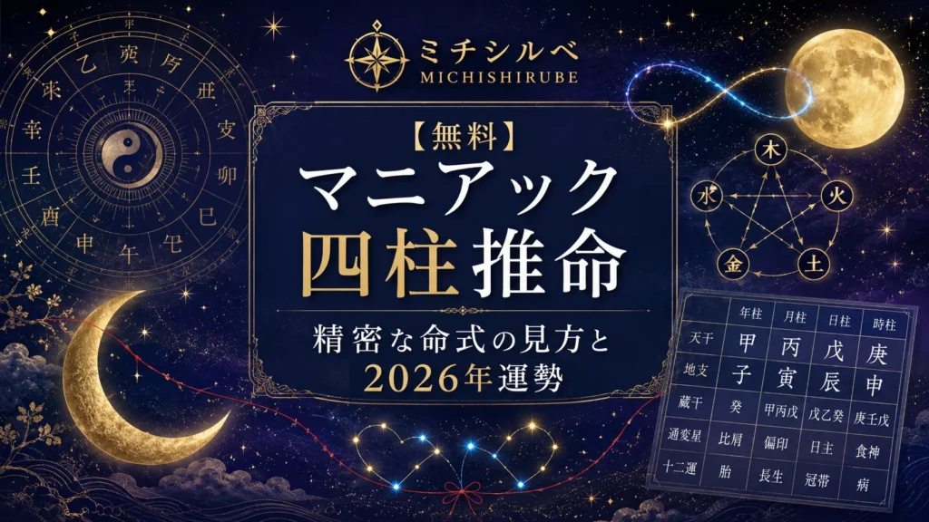 【無料】マニアック四柱推命｜精密な命式の見方と2026年運勢