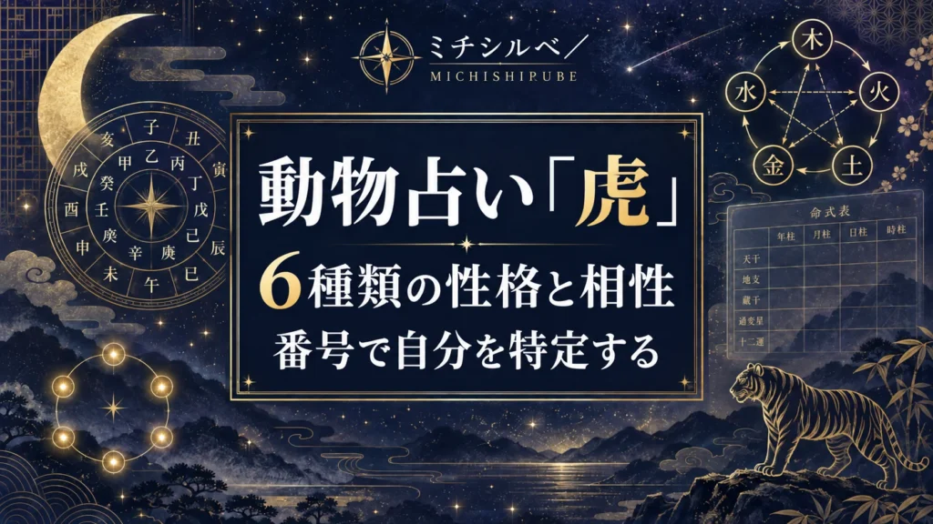 【動物占い】虎の性格と6種類｜番号・色とサイト別の名前一覧