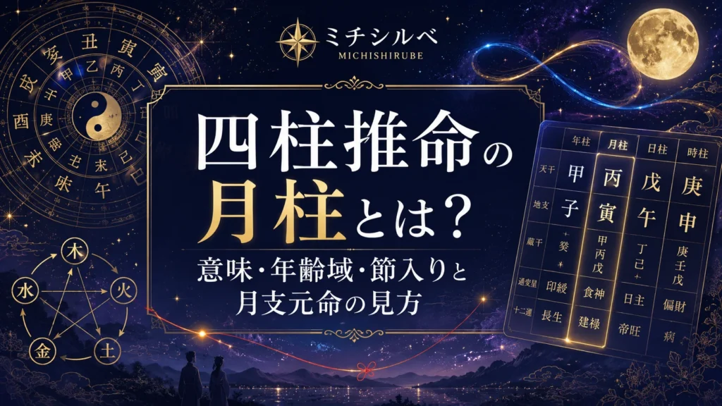 四柱推命の月柱とは？意味・年齢域・節入りと月支元命の見方