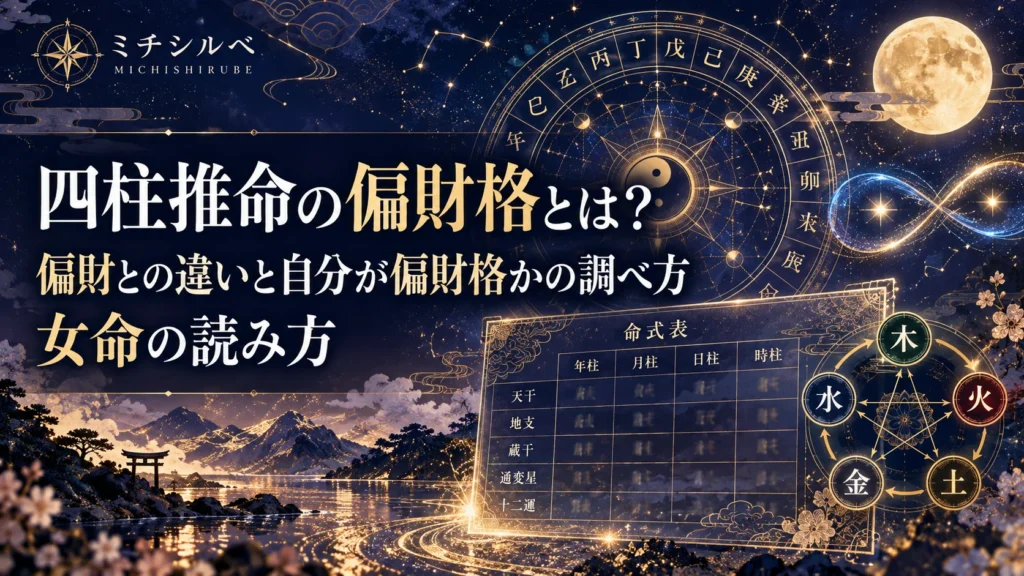 四柱推命の偏財格とは？偏財との違いと自分が偏財格かの調べ方・女命の読み方
