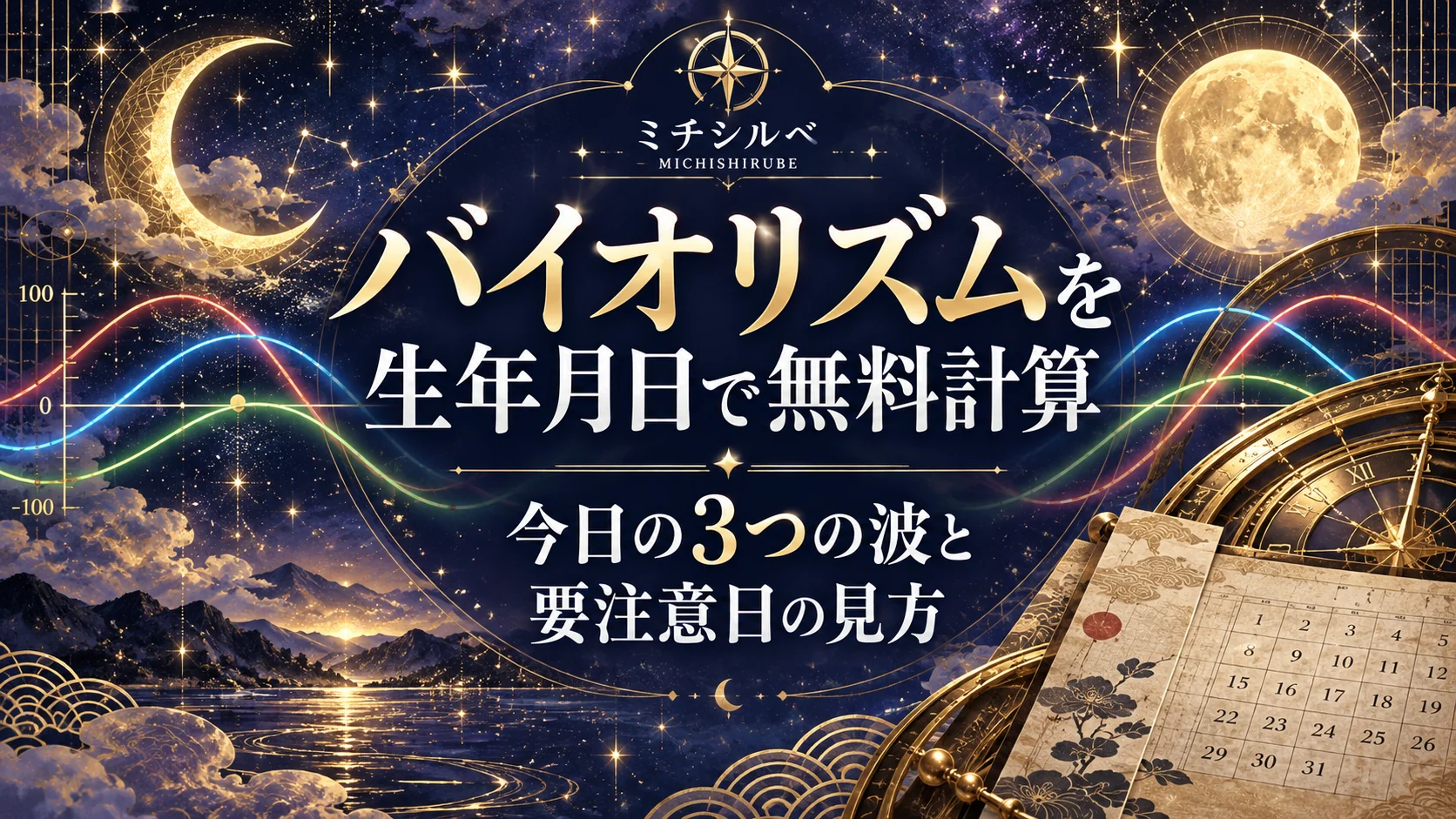 バイオリズムを生年月日で無料計算｜今日の3つの波と要注意日の見方