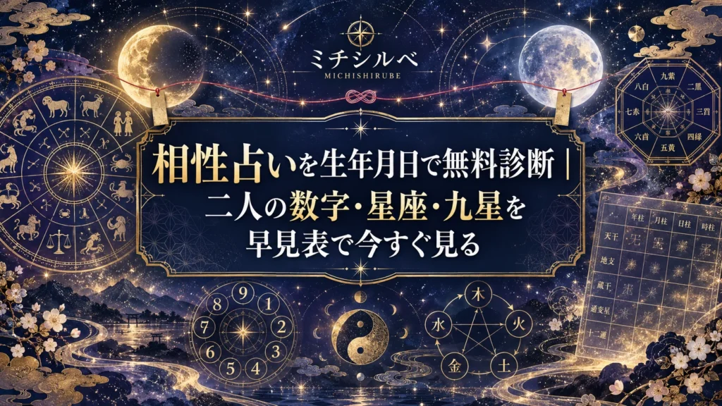 相性占いを生年月日で無料診断｜二人の数字・星座・九星を早見表で今すぐ見る