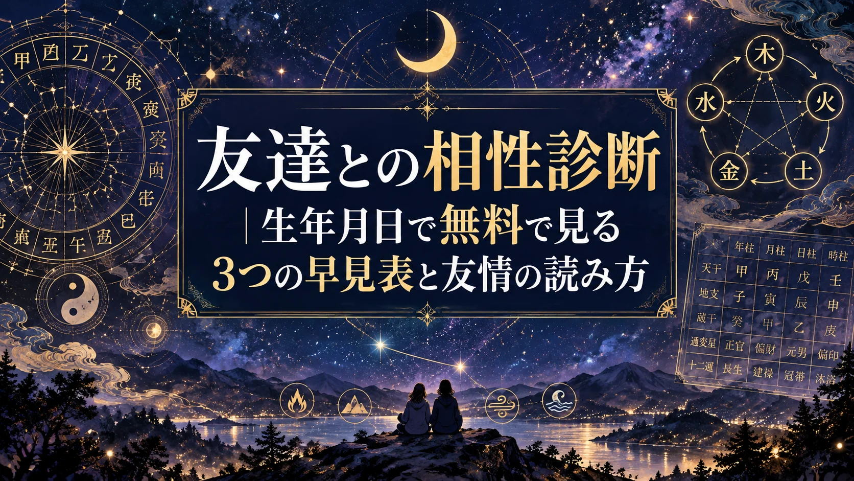 友達との相性診断｜生年月日で無料で見る3つの早見表と友情の読み方